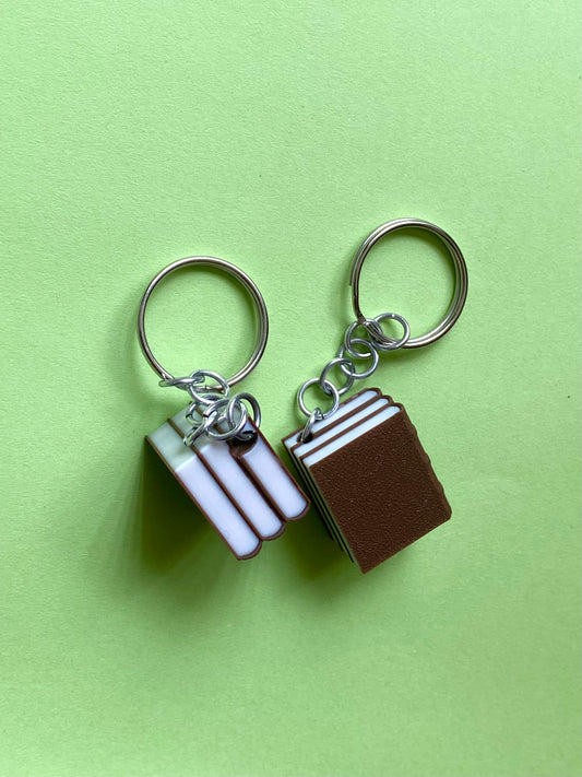 Book Stack Keyring